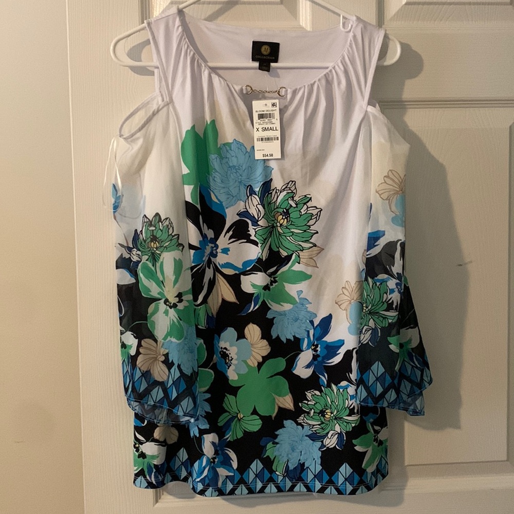 JM Collection Floral Blouse